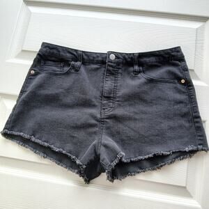 Wild Fable High Rise Short 14 black denim jeans jorts cutoffs frayed 5-pocket